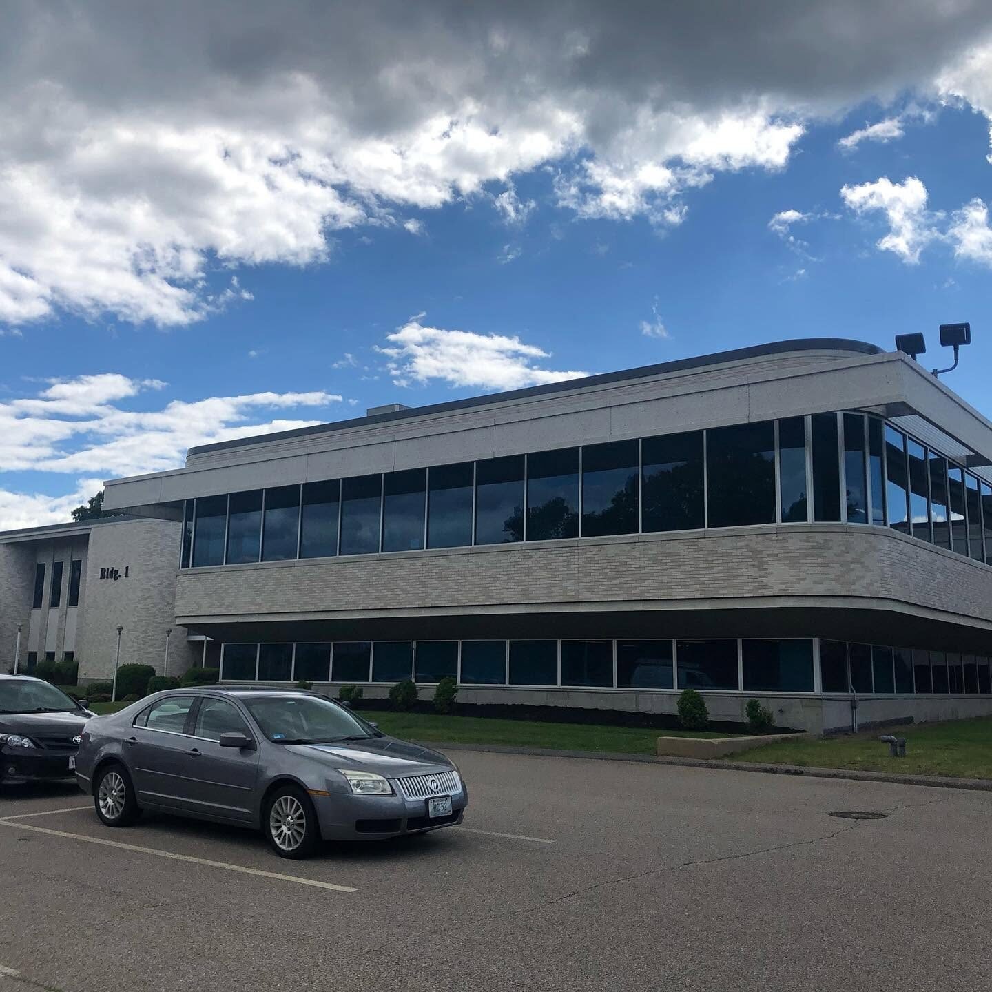 Two-story office building exterior
